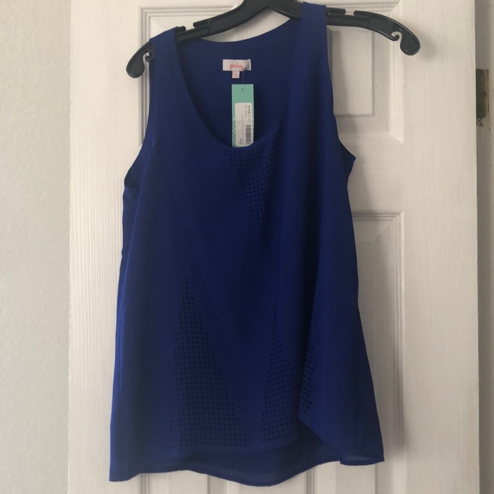 Colbolt blue tank with detail in front